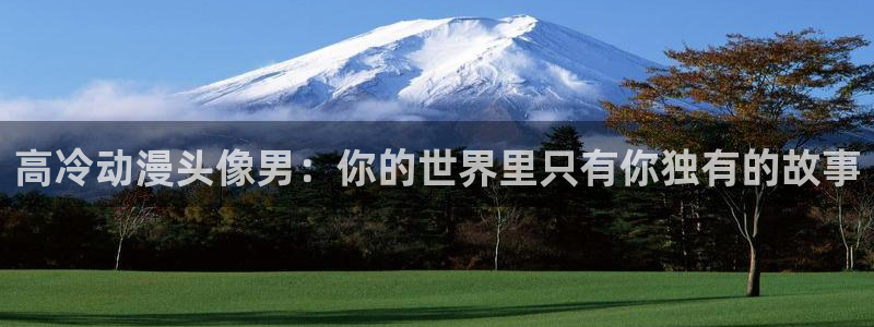 禁漫动漫天堂：高冷动漫头像男：你的世界里只有你独有的故事